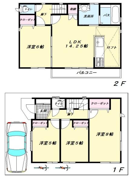 流山市南流山７丁目の貸家の間取り画像