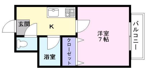 彦根市日夏町のアパートの間取り画像