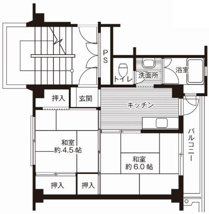 彦根市鳥居本町のマンションの間取り画像