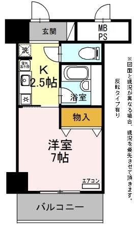 彦根市竹ケ鼻町のマンションの間取り画像
