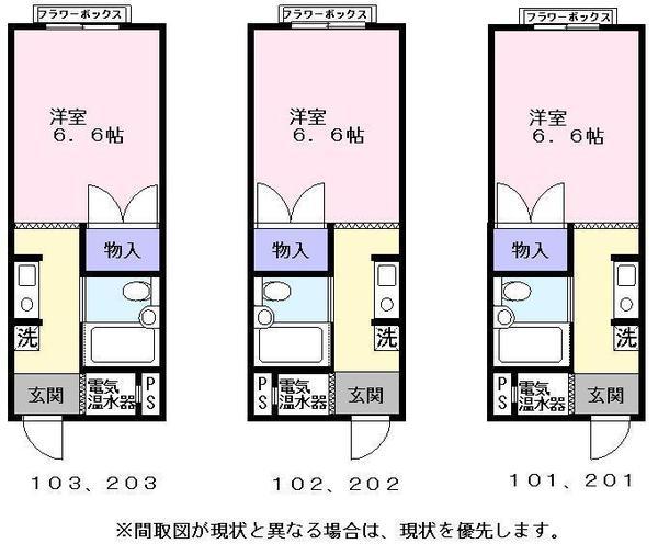 コーポはなみずきの間取り画像