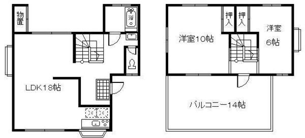 新海浜　岡様　一軒家の間取り画像