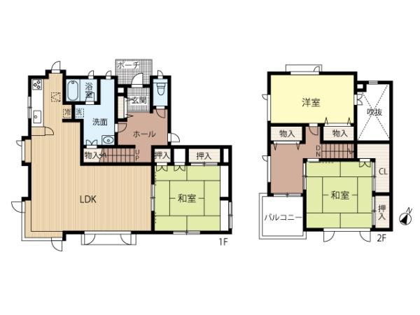 上野幌２条１丁目・戸建の間取り画像