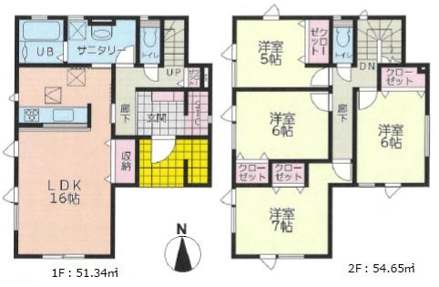 篠路３条８丁目・新築戸建③号棟の間取り画像