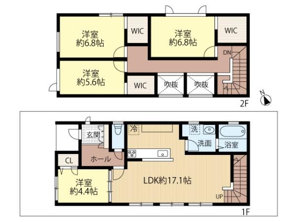 西岡３条２丁目・戸建の間取り画像