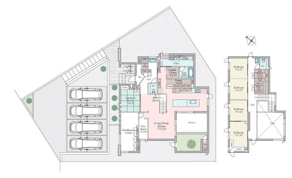 里塚３条３丁目・戸建の間取り画像