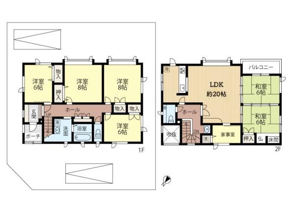 北丘珠２条１丁目・戸建の間取り画像