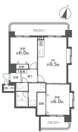 ライオンズマンション北22条の間取り画像