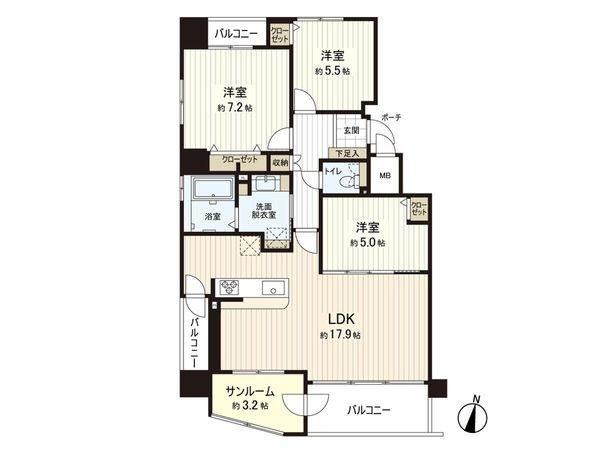 エクセルシオールセラ北36条の間取り画像