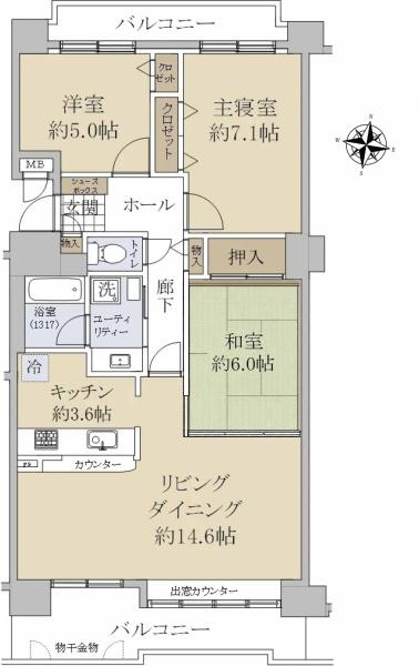 ロイヤルコートさっぽろシティセカンドコートの間取り画像