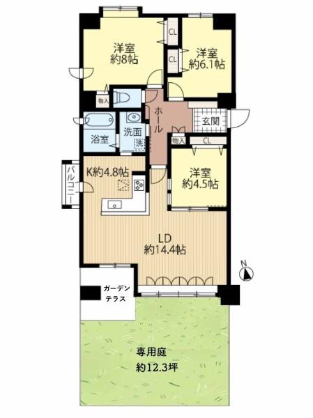 エクセルシオール南郷南の間取り画像