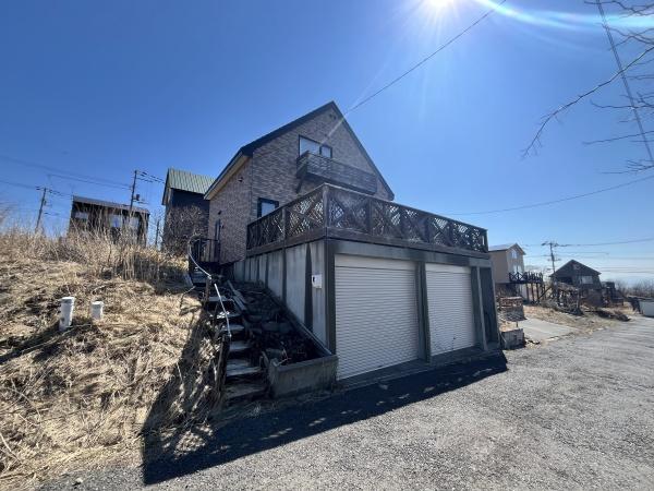 厚田区望来海の見える別荘の前面道路含む現地写真画像