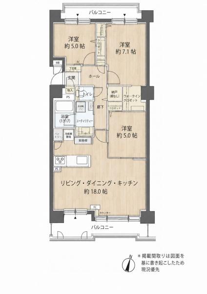 ロイヤルコートさっぽろシティセカンドコートの間取り画像