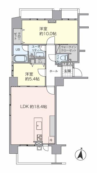 グランファーレ札幌山鼻レガリアウエストウイングの間取り画像