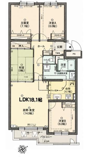 サーム月寒中央の間取り画像