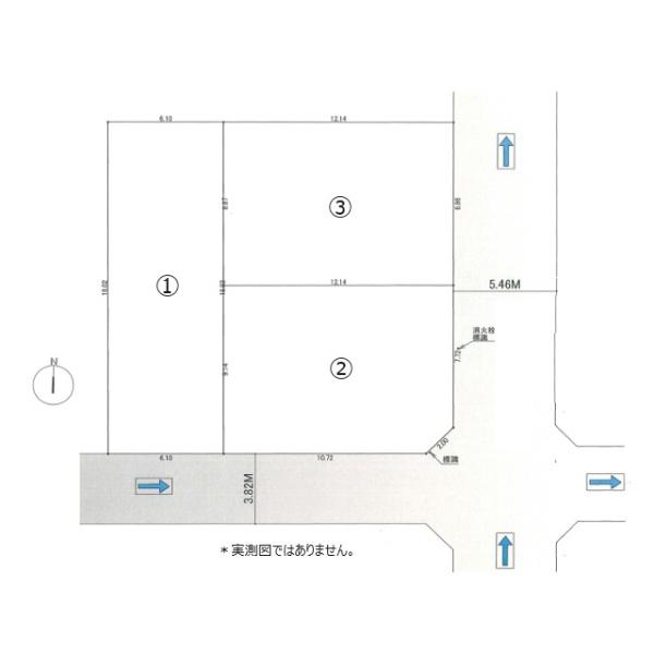 小平市学園西町３丁目の土地の区画図画像