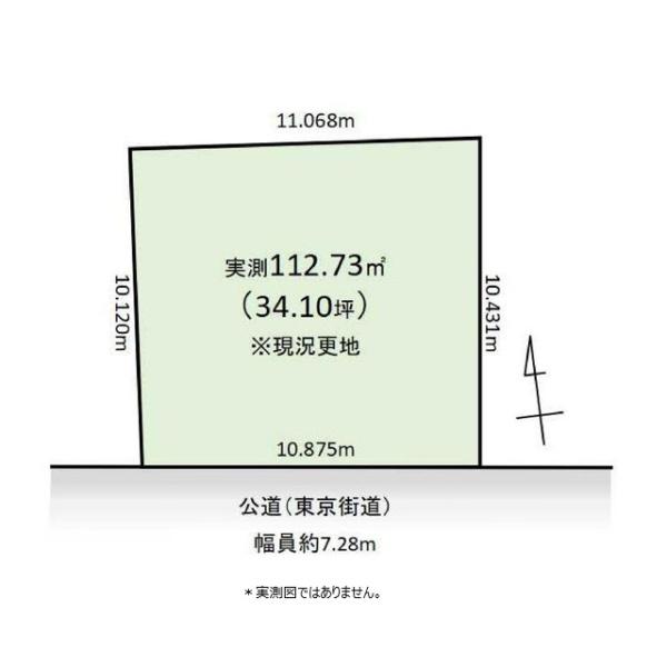 東村山市富士見町５丁目の土地の区画図画像