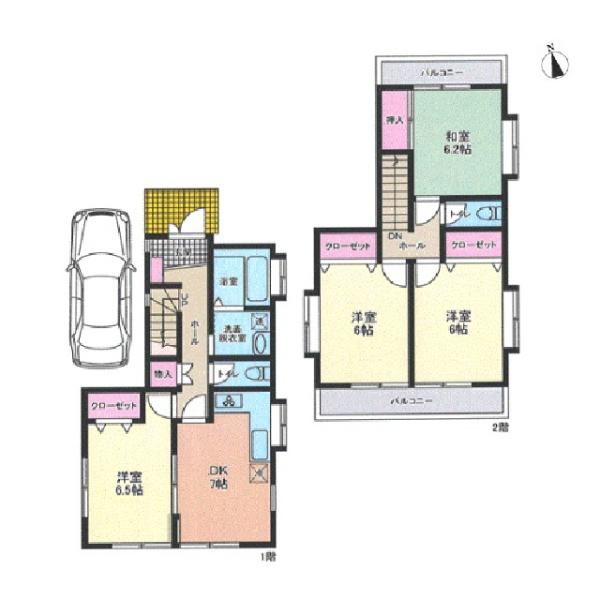 小平市大沼町５丁目の中古一戸建の間取り画像