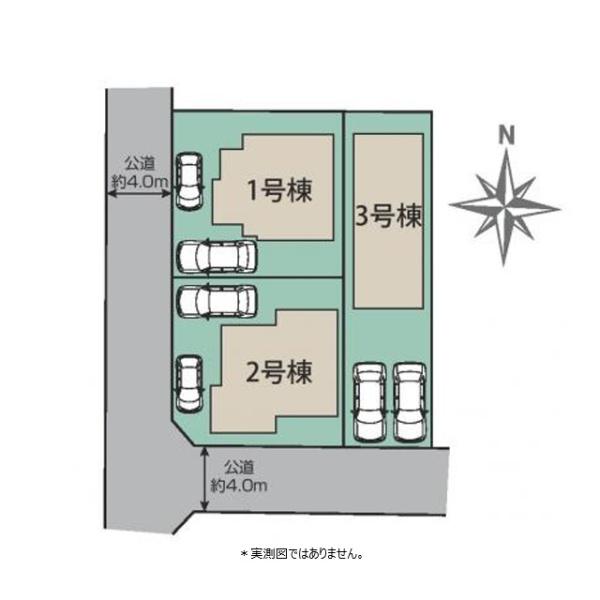 小平市学園東町の新築一戸建の全体区画図画像