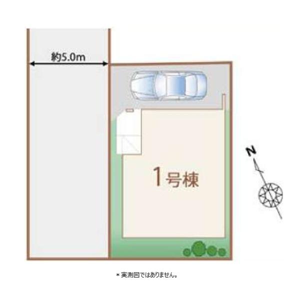 小平市学園西町１丁目の新築一戸建の区画図画像