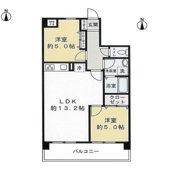 セザール小平の間取り画像