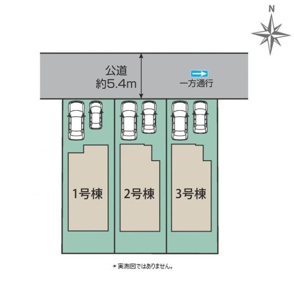 小平市学園西町２丁目の新築一戸建の全体区画図画像