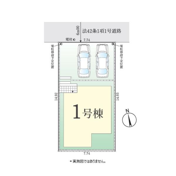小平市上水新町３丁目の新築一戸建の区画図画像