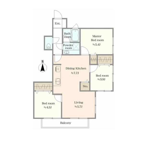 ウィスタリヤマンション小川東町の間取り画像
