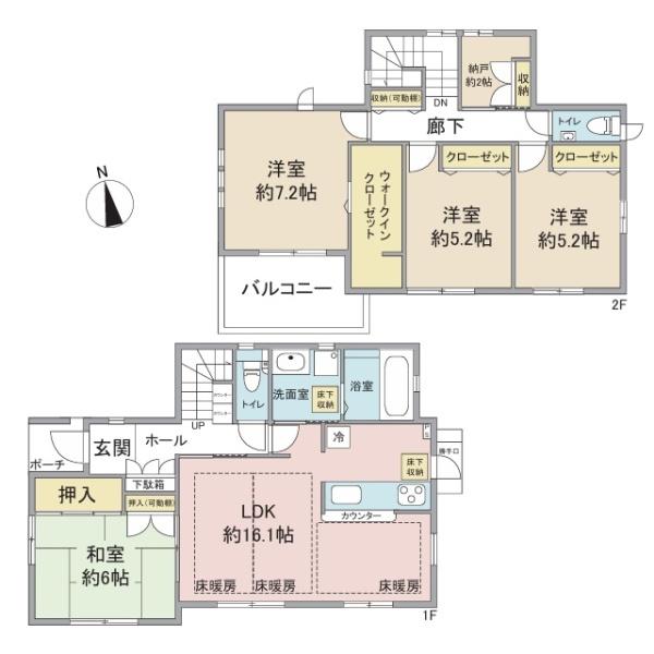 小平市小川町１丁目の中古一戸建の間取り画像