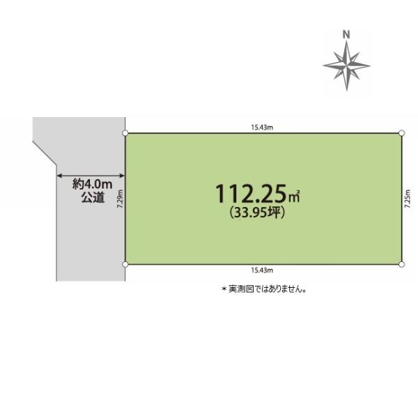 東村山市富士見町3丁目の土地の区画図画像
