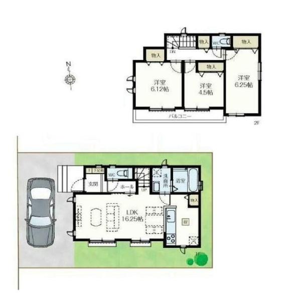 小平市栄町2丁目の新築一戸建の間取り画像