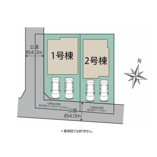 東大和市新堀1丁目の新築一戸建の全体区画図画像