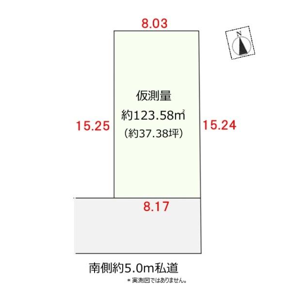 小平市上水新町２丁目の土地の区画図画像