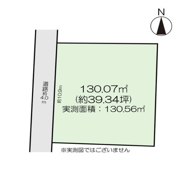 小平市小川西町3丁目の土地の区画図画像