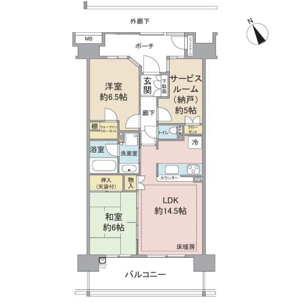 エクスアン一橋学園の間取り画像