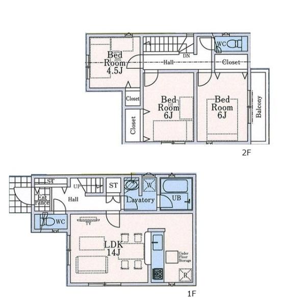 小平市仲町の新築一戸建の間取り画像