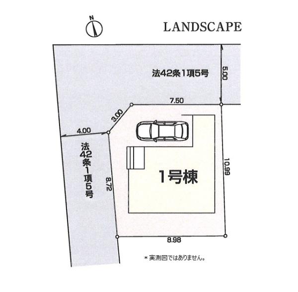 小平市上水本町1丁目の新築一戸建の区画図画像