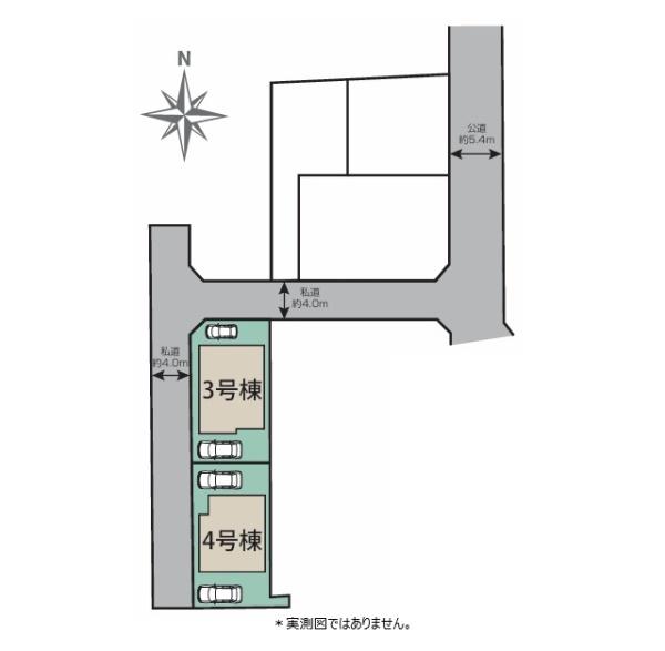 小平市美園町3丁目の新築一戸建の全体区画図画像
