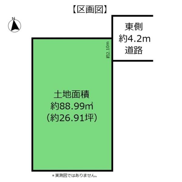 小平市小川町1丁目の土地の区画図画像