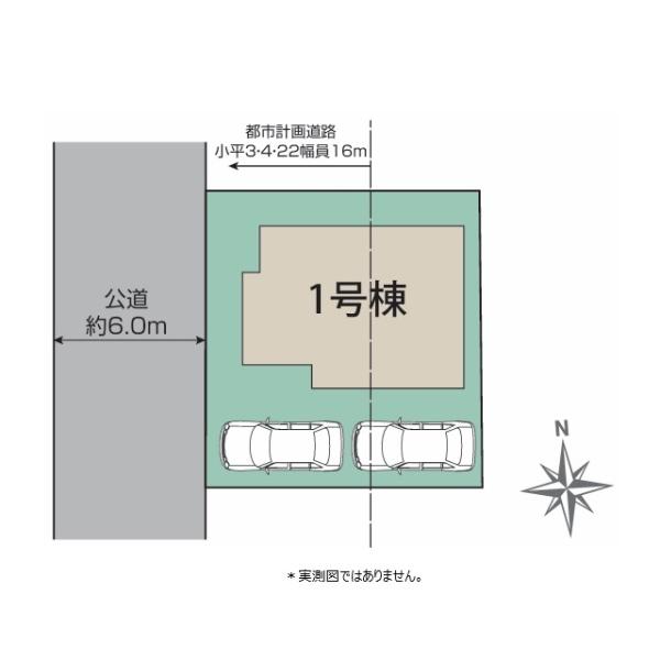 小平市小川町1丁目の新築一戸建の区画図画像