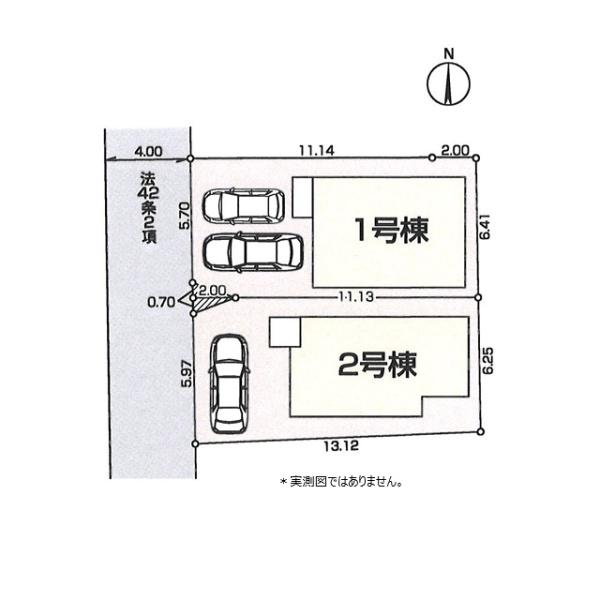 小平市学園東町の新築一戸建の全体区画図画像
