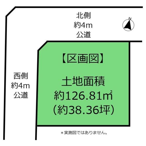 練馬区石神井台５丁目の土地の区画図画像