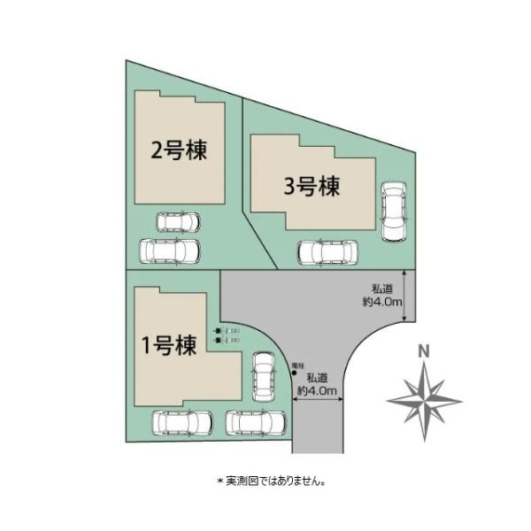 小平市天神町3丁目の新築一戸建の全体区画図画像