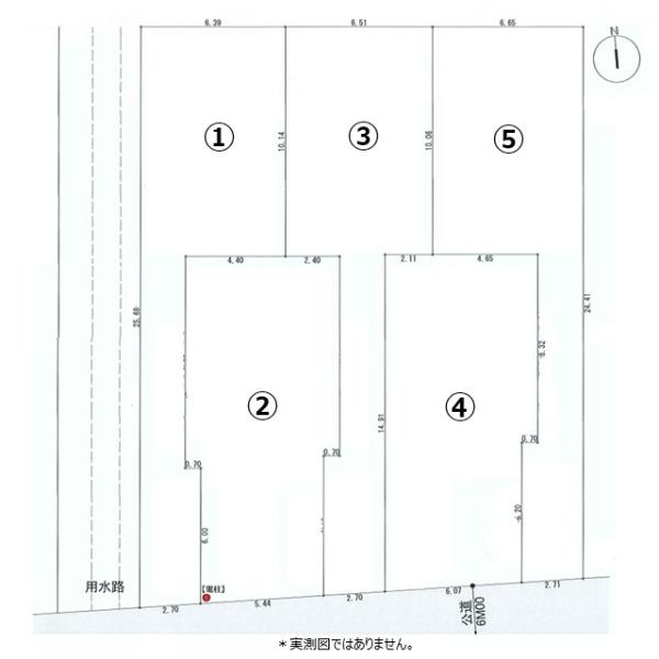 小平市天神町1丁目の土地の全体区画図画像