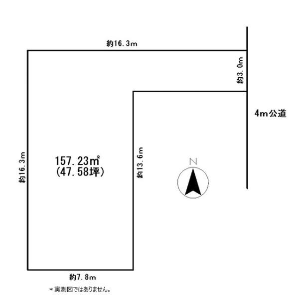 東村山市富士見町3丁目の土地の区画図画像