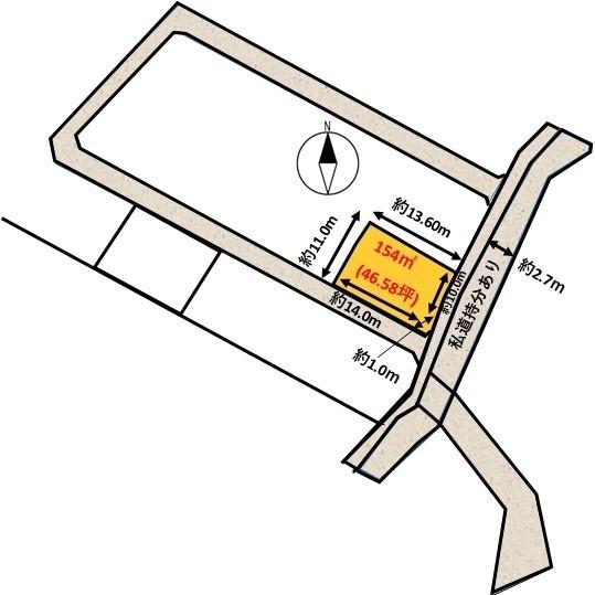 福岡県糸島市高祖字金剛土地の間取り画像