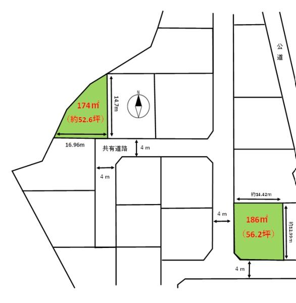 福岡市西区大字下山門2区画土地の間取り画像