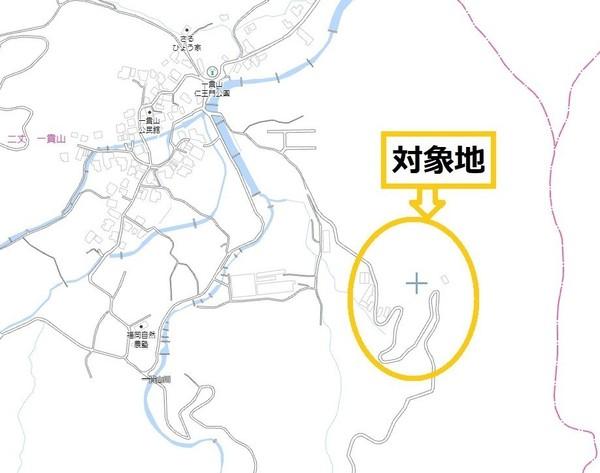 糸島市二丈一貴山土地の交通アクセス図画像