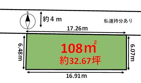 糸島市有田字小松原土地の間取り画像