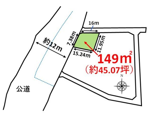 糸島市飯原字鶴ヶ坂土地の間取り画像